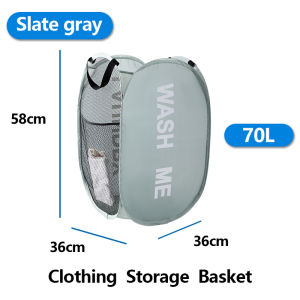 90L Large Capacity Miscellaneous Storage Basket Waterproof Foldable Multipurpose Storage Basket Baby Toy Storage Basket Stylish Living Room Decorations Storage Basket 杂物收纳篮