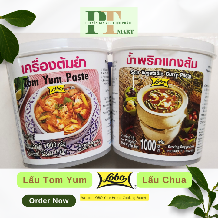 Gia vị Lẩu Thái Lobo Hủ 1 ký Tom Yum và Lẩu Chua. Siêu tiết kiệm dùng ...