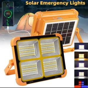 ไฟโซล่าเซลล์ 15000W โซล่าเซลล์ สปอตไลท์พกพา โซล่าเซลล์USB ไฟฉุกเฉินในบ้านกันน้ำ สว่างมาก ไฟพกพาอเนกประสง【ห้างสรรพสินค้า Taiyu】