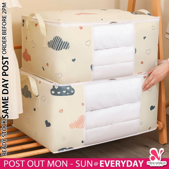 𝗔𝗡𝗧𝗜 𝗗𝗨𝗦𝗧 》Transparent View Quilt Storage Bag Clothes Duvet Pillow ...