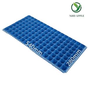 10 Pieces Heavy Duty 128 Square Holes Blue Black Seedling Tray