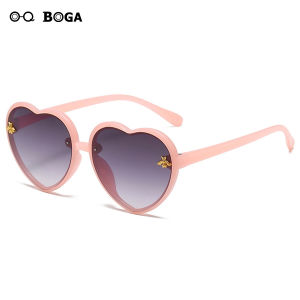 OQ BOGA 5 Màu Trái Tim Dễ Thương Khung Bướm Kính Mát Trẻ Em Trẻ Em Ngoài Trời Chống Tia UV Bảo Vệ Mắt Kính Mắt