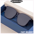 Korean Viral UV400 Sun Block Fashion Square Cat Eye Plain Black Sunglasses Mirror Dark Glasses Unisex. 
