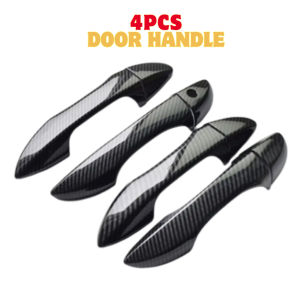 PERODUA AXIA 2014-2022 4 PCS DOOR BOWL COVER CARBON ACCESSORIES GLOSSY EFFECT