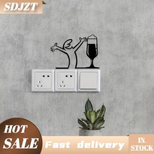 SDJZT Phòng ngủ chuyển đổi Sticker dễ dàng treo cài đặt dòng hình kim loại hiện đại Poster cho phòng khách