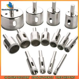 Vktech Complete 15 PCS Glass Drill Bit Set with Diamond Coating for Ceramic Bottles Porcelain and Marble Drilling Tools for Home Improvement