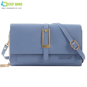 DM Wallet Womens Long Section Ladies Hand Mobile Phone Bag Casual Simple Double Zipper Wallet High