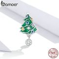 BAMOER Christmas Tree for Women Jewelry Making 925 Sterling Silver Charm fit Silver women DIY Metal Beads Bracelet BSC374. 
