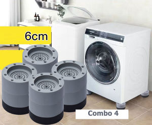 Bộ 8 chân kê đa năng chống rung lắc máy giặt tủ lạnh | Chống rung chống ồn nâng cao su kích thước 6.5 x 8 cm độ bền cao | Giảm thiểu tiếng ồn khi máy giặt hoạt động