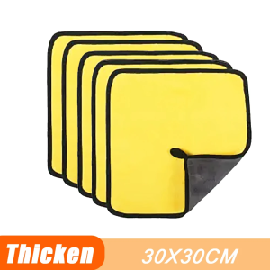 5/10Pcs Microfiber Cleaning Towel Soft Thicken Absorbent Drying Cloth Car Washing Rags Multi-purpose Household Cleaning Tools