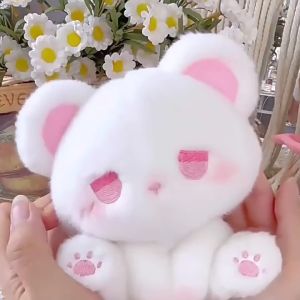 16cm Cute Silly Kitten Doll with High Appearance Plush Toy Cartoon Sitting Posture Doll Black Body with Different Color Eye Gift