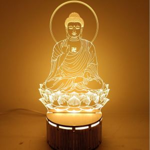 Đèn Led 3D Tượng Phật Cao cấp Quan thế âm bô tát phật dược sư phật thích ca địa tạng vương- 🙏Decor Home An🙏