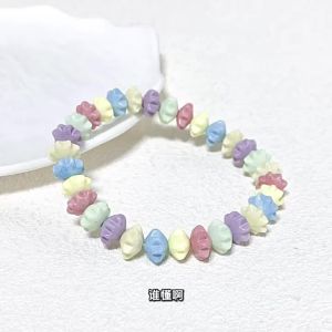 Thousand Crystals and Ten Thousand Beads   Natural Rainbow Stone Bracelet Single Loop Colorful Fresh Style Couples Bracelet with Maorong Crystal 2026