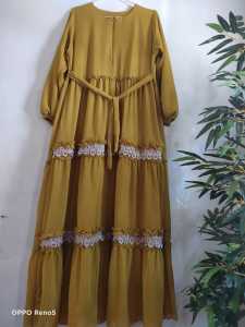 Gamis Ceruti Renda Kriwil / Gamis Saja Terlaris Ceruti Babydoll