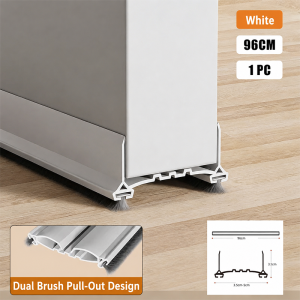 Door Bottom Seal Strip With Brush Door Sweep Draft Stopper Dust Proof Soundproof Anti Insect Door Gap Seal