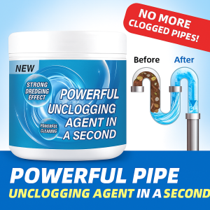 Fast Dissolving Pipe Cleaner Powder Professional Strength Drain Clog Remover For Kitchen Sink Toilet Drain Cleaner 管道疏通剂