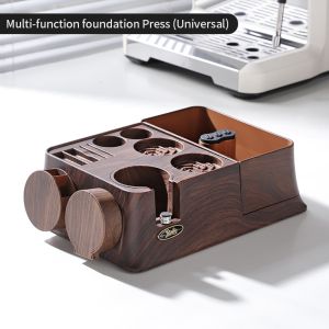 BINCOO Coffee Tamper Set Base Espresso Distributor Portafilter Accessories Storage Knocker Coffee Machine Handle Holder Coffee Tool Set 51/58MM