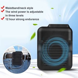 zitaotangb® Summer Portable Mini USB 3 Gears Hanging Lanyard Clip on Belt Air Cooling Fan