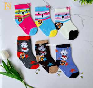 3 pasang kaos kaki anak fashion karakter lucu/ kaos kaki bahan lembut halus / kaos kaki fashion anak lucu AGATOS