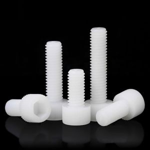 Bu Lông Lục Giác Chìm Đầu Lục Giác m3 m4 m5 m6 m8 Bằng Nhựa Màu Trắng Cách Nhiệt Dài 5mm ~ 60mm