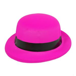 Màu xanh lá cây homburg nhựa mũ đội đầu màu sắc tươi sáng hat porkpie hat món quà bất ngờ cho clubbing lễ hội và các bên theo chủ đề