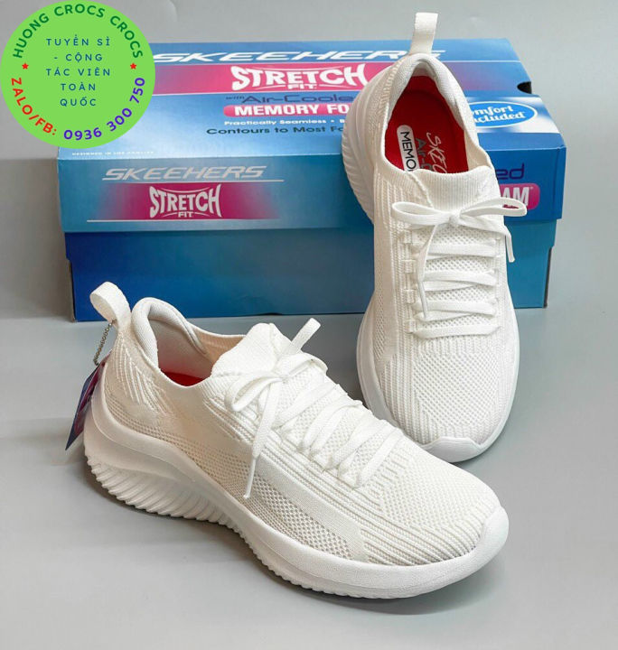GIÀY THỂ THAO SKECHERS UNTRA FLEX GLIMMER SKY CHO NỮ MÀU TRẮNG
