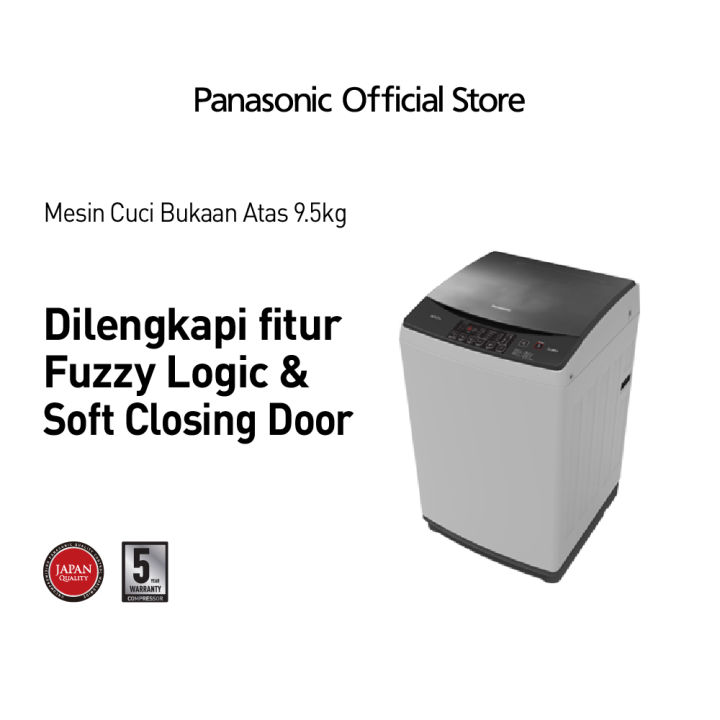 Panasonic NA-F95MB1WSG Mesin Cuci Top Loading [Soft Closing] [9.5 Kg ...