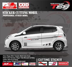 sticker mobil ayla sticker mobil daihatsu ayla sticker mobil keren sticker motif variasi body mobil
