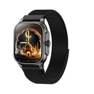 Muslim Smart Watch Qibla Direction Prayer Alarm Quran Audio Compass BT Call Answer Waterproof Prayer Alarm Smartwatch