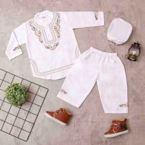 DhadomKids - SETELAN KOKO PREMIUM ANAK LAKI LAKI BORDIR FULL BAHAN KATUN LINEN