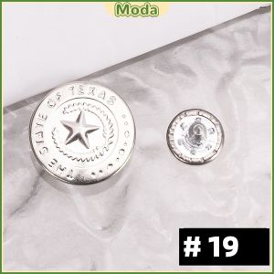 MO Jeans Buttons Adjustable Detachable Pants Snap Sewing-free Metal Buckle 10Pcs/pack