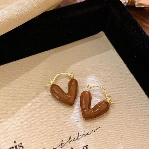 Anting Korea Model Hati Love Vintage Retro Heart Stud Earrings Tusuk Tindik Giwang Wanita Aksesoris Anting Hello Girl E46