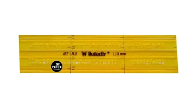 Butterfly BT-R3 Letter Mal Plastic Ruler 3 mm Penggaris Pola Cetakan Huruf 3mm