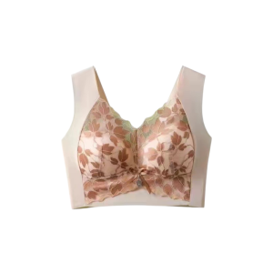 Women‘s Lace Back Bra Plus Size Wireless Push Up Underwear Wide Strap Full Coverage Comfort Lingerie Vest