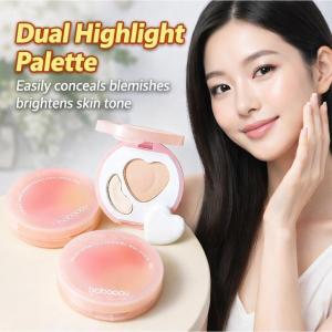 LOCAL SELLER Dual Highlight Palette For Tear Troughs Natural Matte Face Brightening Concealer