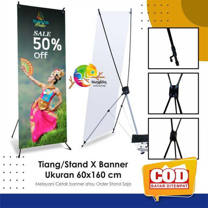 Rangka Stand X Banner 60x160 Cm Murah Berkualitas