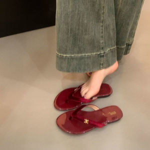 [Free Shipping] New Korean-Style Casual Flip-Flops For Women 2026 Summer New Anti-Slip Shallow Sandals Fashionable Versatile Slippers For Outdoor Wear
