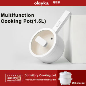 Original OLAYKS Japanese Quality Cooking Pot 1.5L Hot Pot Multi-function Steamer Non-stick Cooking With Local Plug adaptor