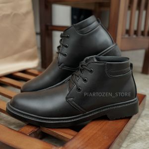 sepatu pdh pria tanpa sleting model tali 3 paskibraka tni polri kulit sintetis T.3 busa