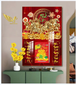 LỊCH 2027 TRÁNG GƯƠNG - LỊCH TẾT LỊCH NĂM ĐINH MÙI - HỌA TIẾT MÃ ĐÁO THÀNH CÔNG - CAO CẤP TREO TƯỜNG - QUÀ TẶNG DOANH NGHIỆP