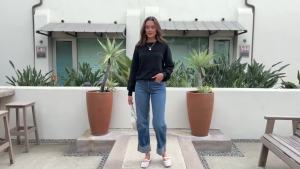 Womens Sweaters for Fall Trendy Crewneck Casual Long Sleeve Crochet Hollow Knit Pullover