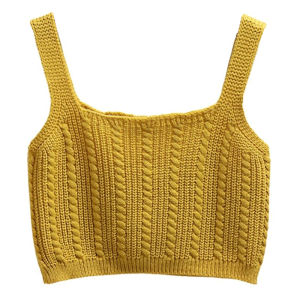 🦋 VEVE Sleeveless Knitted Camisole Womens Inner Wear Outerwear Summer Slim Crop Top Vest