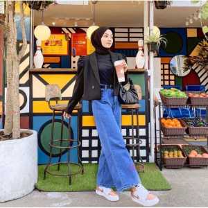 CELANA JUMBO KULOT PUTIH JEANS WANITA PREMIUM BIG SIZE 27-42