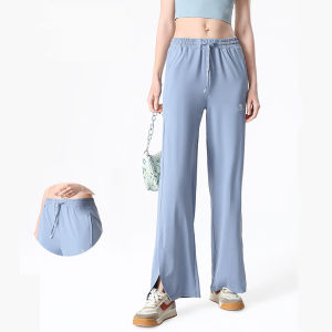 Cameljeans Quần Chống Nắng Lụa băng quần Quần Yoga ống loe thể thao chân rộng nhanh khô cho nữ
