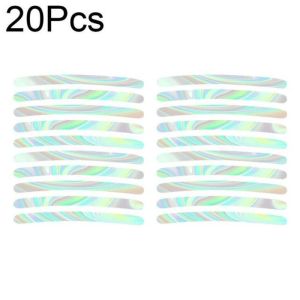 20PCs/set Luminous Bicycle Tire Anti-collision Colorful Stickers Motorcycle Wheel Reflective Decals Night Riding Safety Warning Traffic Stickers