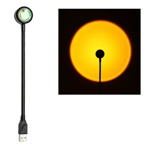 USB Sunset Light Lamp Self Photography Light LED Rainbow Neon Night Light Projector Photography Wall Atmosphere Light