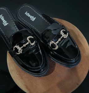 Sepatu Loafers Wanita Sepatu Oxford Pantofel Hitam Wanita Sepatu Slip On Rantai Cewek Hitam Fashion Korean style Flat Loafers ootd Remaja Viral Kekinian terbaru Bisa COD