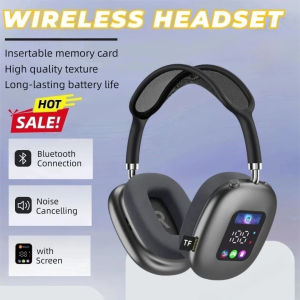 Max600 Wireless Headset Bluetooth Earphones Digital Display Screen High Sound Quality Earphone Can Insertable Memory Card