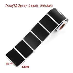 DFGFIN 120pcs/roll Home Jam Jar Spice Labels Stickers Blackboard Label Bottle Tags Marker Pen
