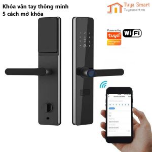 Khoá Vân Tay Tuya Wifi Cho Cửa Gỗ Lắp Mới Và Thay Thế Hướng Dẫn Lắp Đặt Lắp Đặt Tận Nơi bảo Hành 1 đổi 1